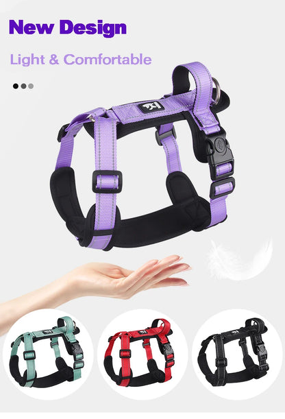 Reflective Dog Harness with Handle – Adjustable Vest for Easy Control, Ideal for Small & Medium Dogs