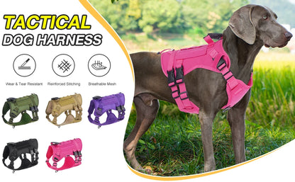 Tactical Dog Harness for Large Dogs – Heavy-Duty Anti-Slip Outdoor Walking Vest