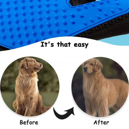 Silicone Pet Grooming Brush & Bath Glove – Massage Comb for Dogs & Cats
