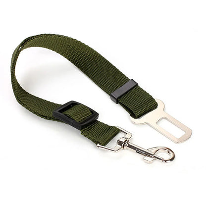 Adjustable Reflective Dog Car Seat Belt Harness – Elastic Shock-Absorbing Travel Safety Strap