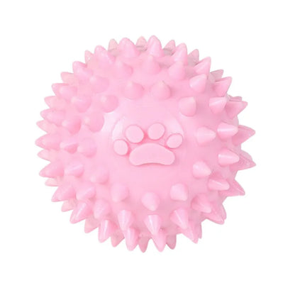 Interactive Rubber Ball Chew Toy – Durable Dental Cleaning Toy for Small Dogs & Cats