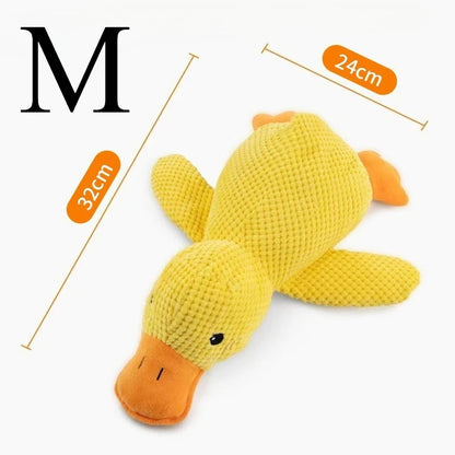 Sleeping Duck Plush Dog Toy – Squeaky Bite-Resistant Chew Toy for Small Dogs