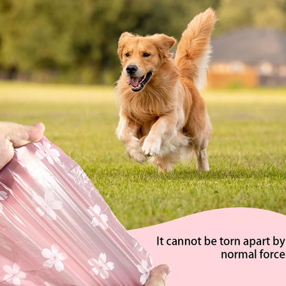 Eco-Friendly Dog Poop Bags with Dispenser – Thick, Leakproof & Floral Scented