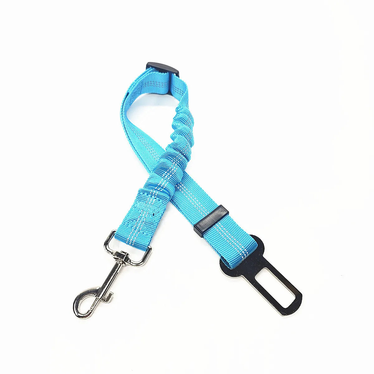 Adjustable Reflective Dog Car Seat Belt Harness – Elastic Shock-Absorbing Travel Safety Strap