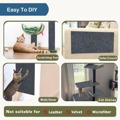 Self-Adhesive Cat Scratch Protector Mat – Trim-to-Fit Furniture & Sofa Guard