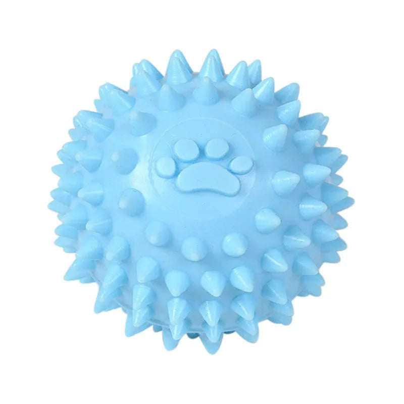 Interactive Rubber Ball Chew Toy – Durable Dental Cleaning Toy for Small Dogs & Cats