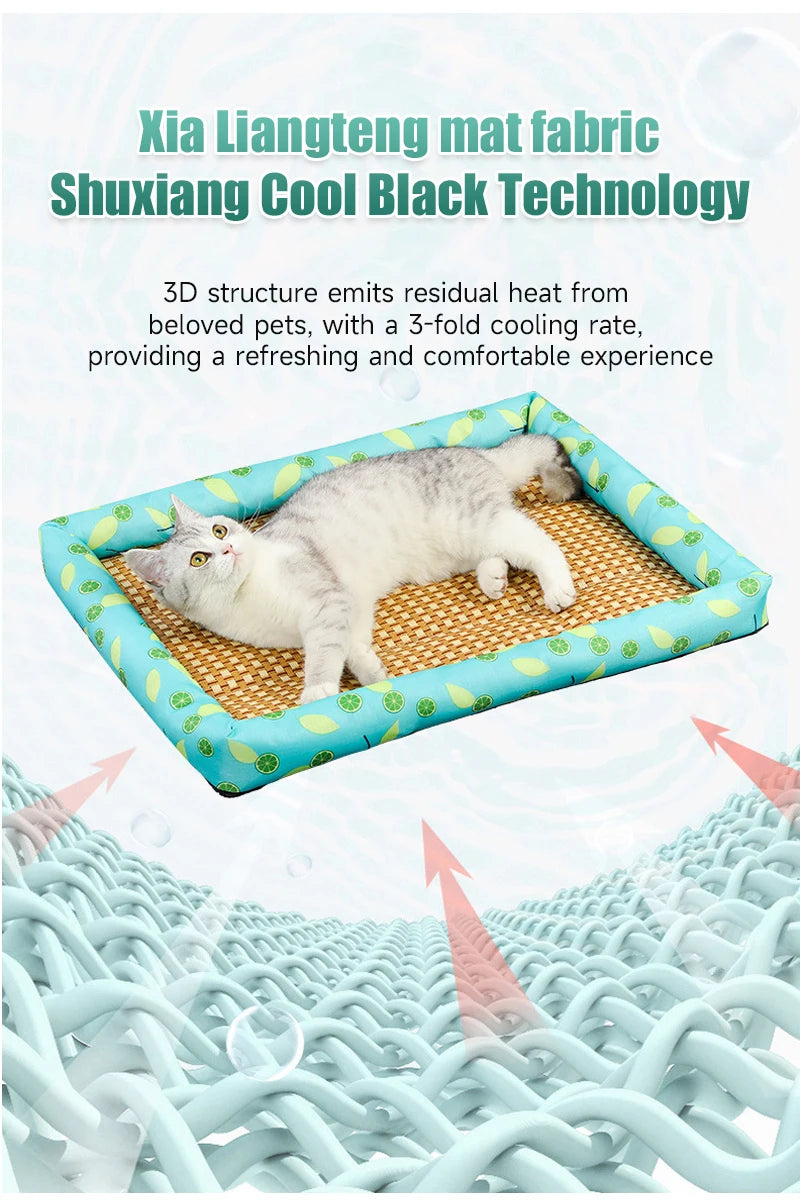 Cooling Pet Bed Mat for Dogs and Cats – Summer Ice Cushion, Comfortable & Wear-Resistant