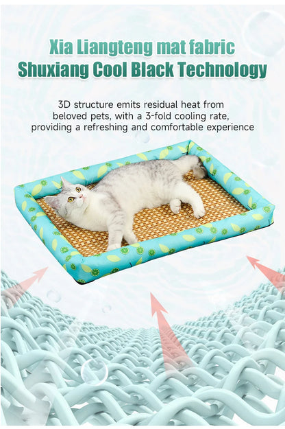 Cooling Pet Bed Mat for Dogs and Cats – Summer Ice Cushion, Comfortable & Wear-Resistant