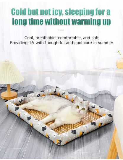 Cooling Pet Bed Mat for Dogs and Cats – Summer Ice Cushion, Comfortable & Wear-Resistant
