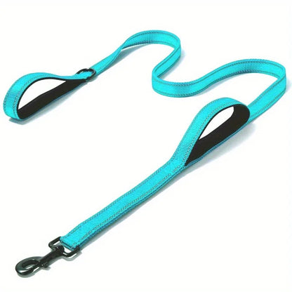 Dual Handle Reflective Dog Leash – Heavy-Duty Safety Lead for Medium & Large Dogs