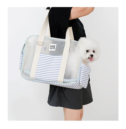 Transparent Window Pet Carrier Bag – Stylish Shoulder Travel Bag for Small Dogs & Puppies