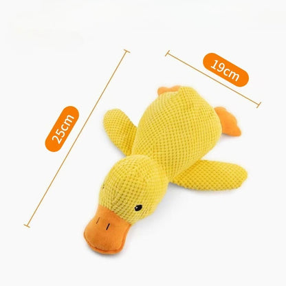 Sleeping Duck Plush Dog Toy – Squeaky Bite-Resistant Chew Toy for Small Dogs