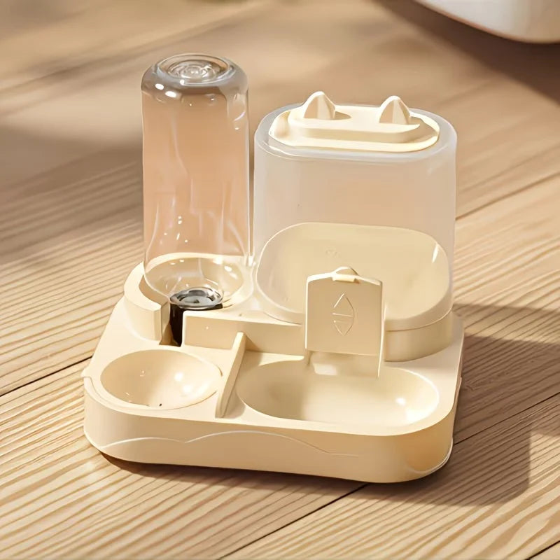 2-in-1 Pet Food & Water Dispenser – Travel Feeding Bowl for Dogs & Cats (No Battery Required)