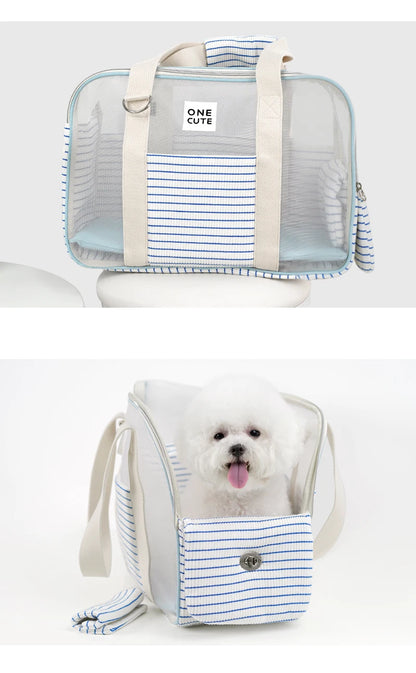 Transparent Window Pet Carrier Bag – Stylish Shoulder Travel Bag for Small Dogs & Puppies
