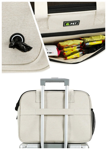 Portable Pet Carrier Bag – Large Capacity Travel Bag for Small Dogs & Cats
