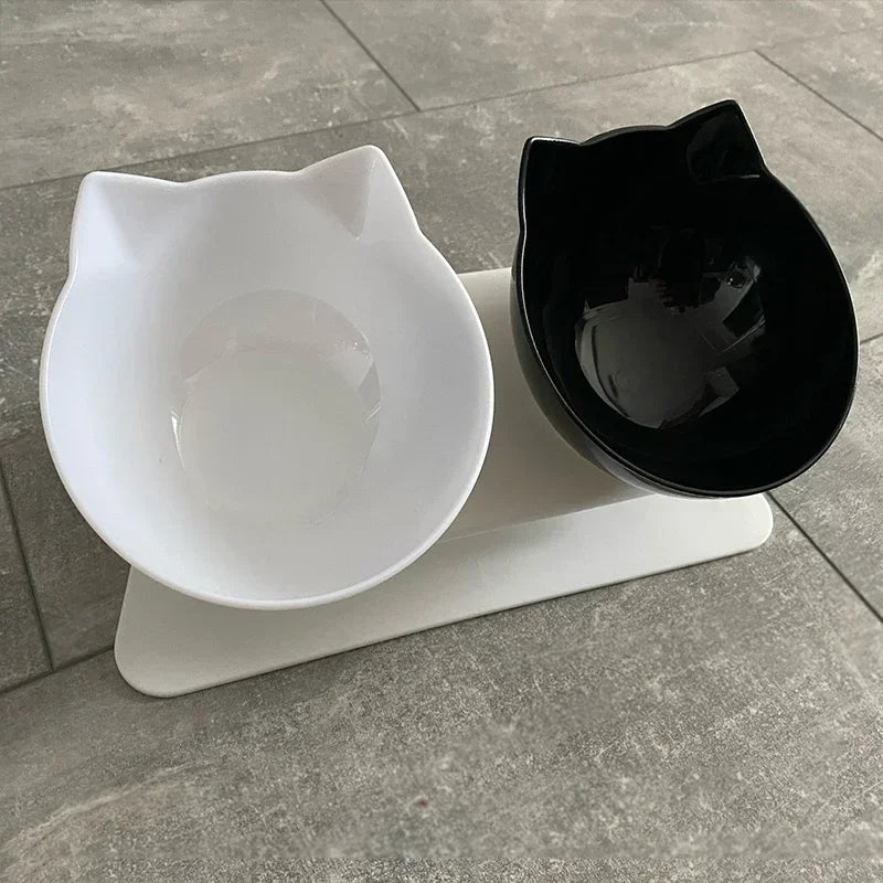 Double Pet Bowl with Stand – Non-Slip Food & Water Feeder for Dogs & Cats