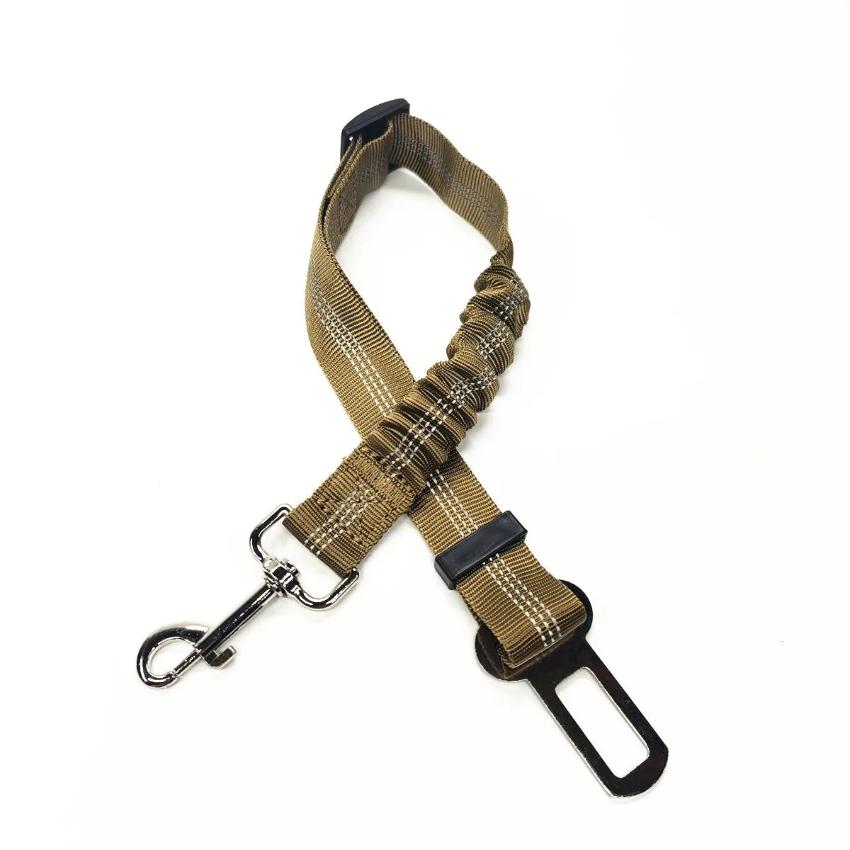 Adjustable Reflective Dog Car Seat Belt Harness – Elastic Shock-Absorbing Travel Safety Strap