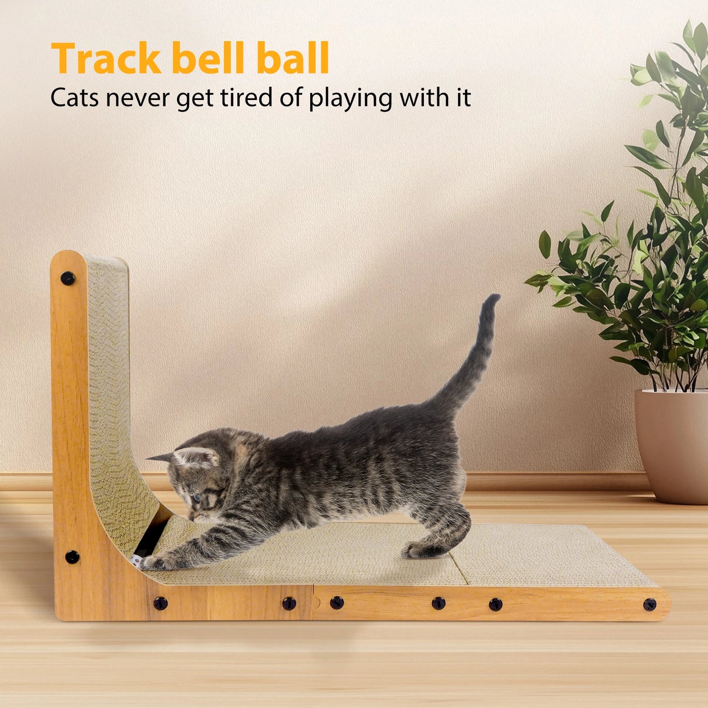 Cat Scratch Board Wall Mounted Mounted Vertical Scratching Board L Shaped Cat Cardboard Scratcher Cat Scratcher Bed with Kitten