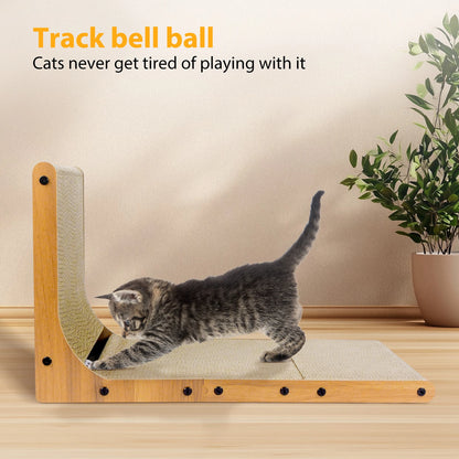 Cat Scratch Board Wall Mounted Mounted Vertical Scratching Board L Shaped Cat Cardboard Scratcher Cat Scratcher Bed with Kitten