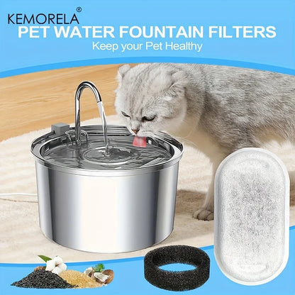 12/15PCS Activated Carbon Sponge Filters – Replacement for Stainless Steel Cat Water Fountain