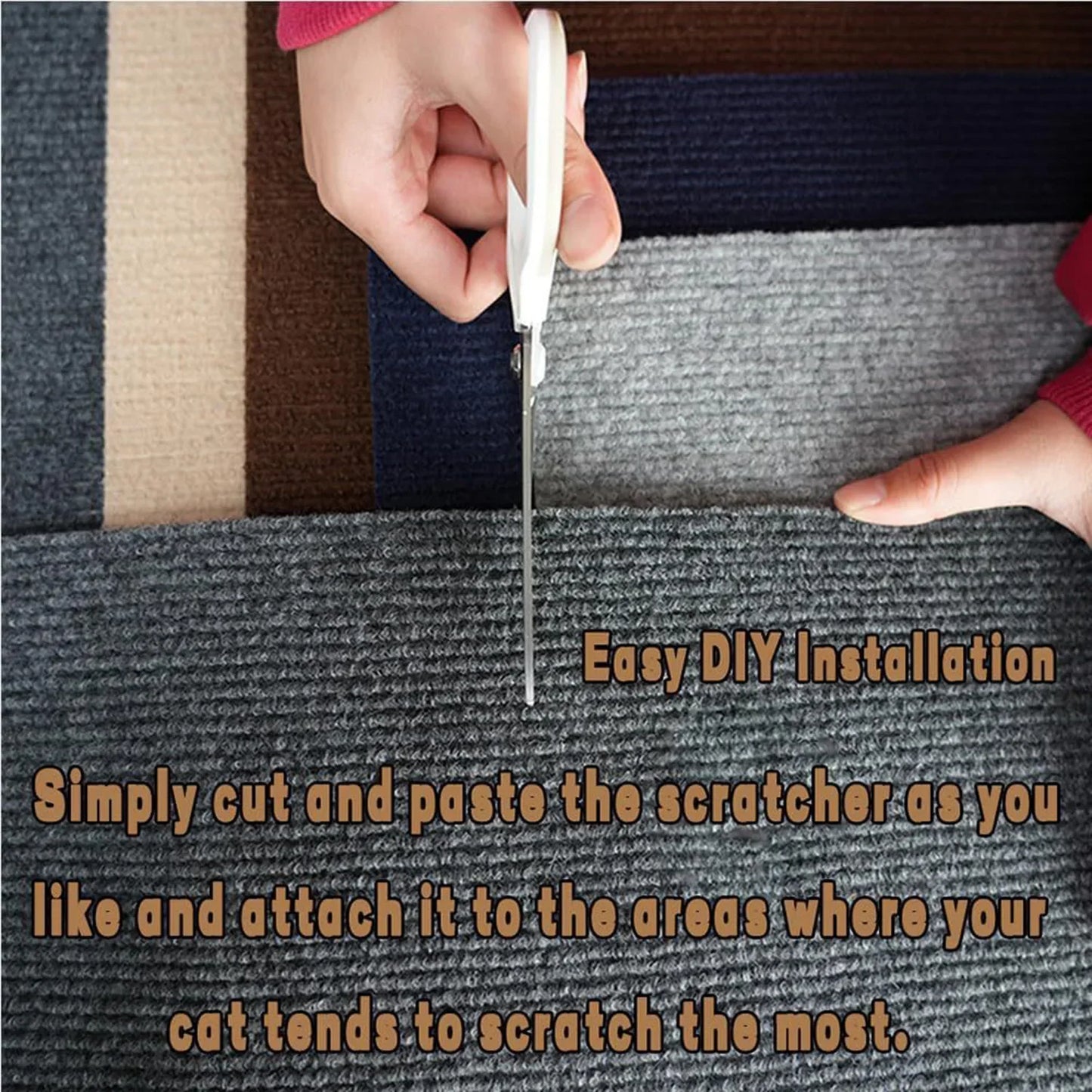Self-Adhesive Cat Scratch Protector Mat – Trim-to-Fit Furniture & Sofa Guard
