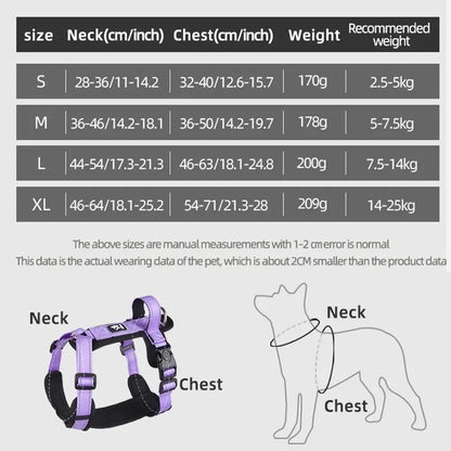 Reflective Dog Harness with Handle – Adjustable Vest for Easy Control, Ideal for Small & Medium Dogs