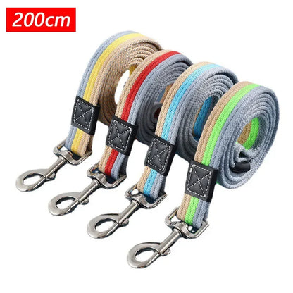 Dog Training Leash 2m Long Pet Lead Non-Slip Rubber Nylon Training Walking Rope Work Dog Leashes For Small Medium Large Big Dogs