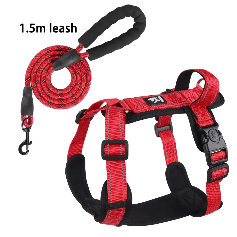 Reflective Dog Harness with Handle – Adjustable Vest for Easy Control, Ideal for Small & Medium Dogs