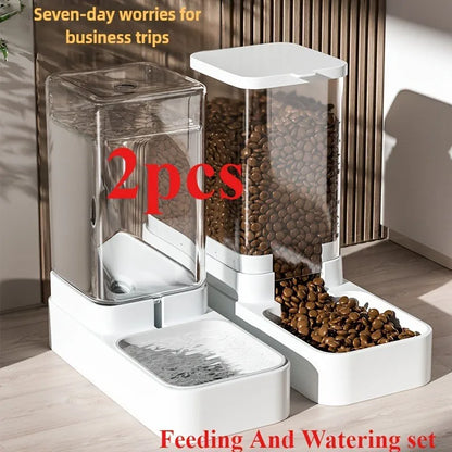 Automatic Pet Water & Food Dispenser – Feeding Bowl Set for Dogs & Cats