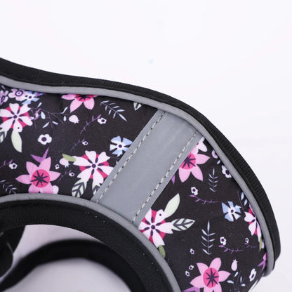 Adjustable Dog & Cat Harness Set – Soft Vest with Leash, Cute Design for Small Pets