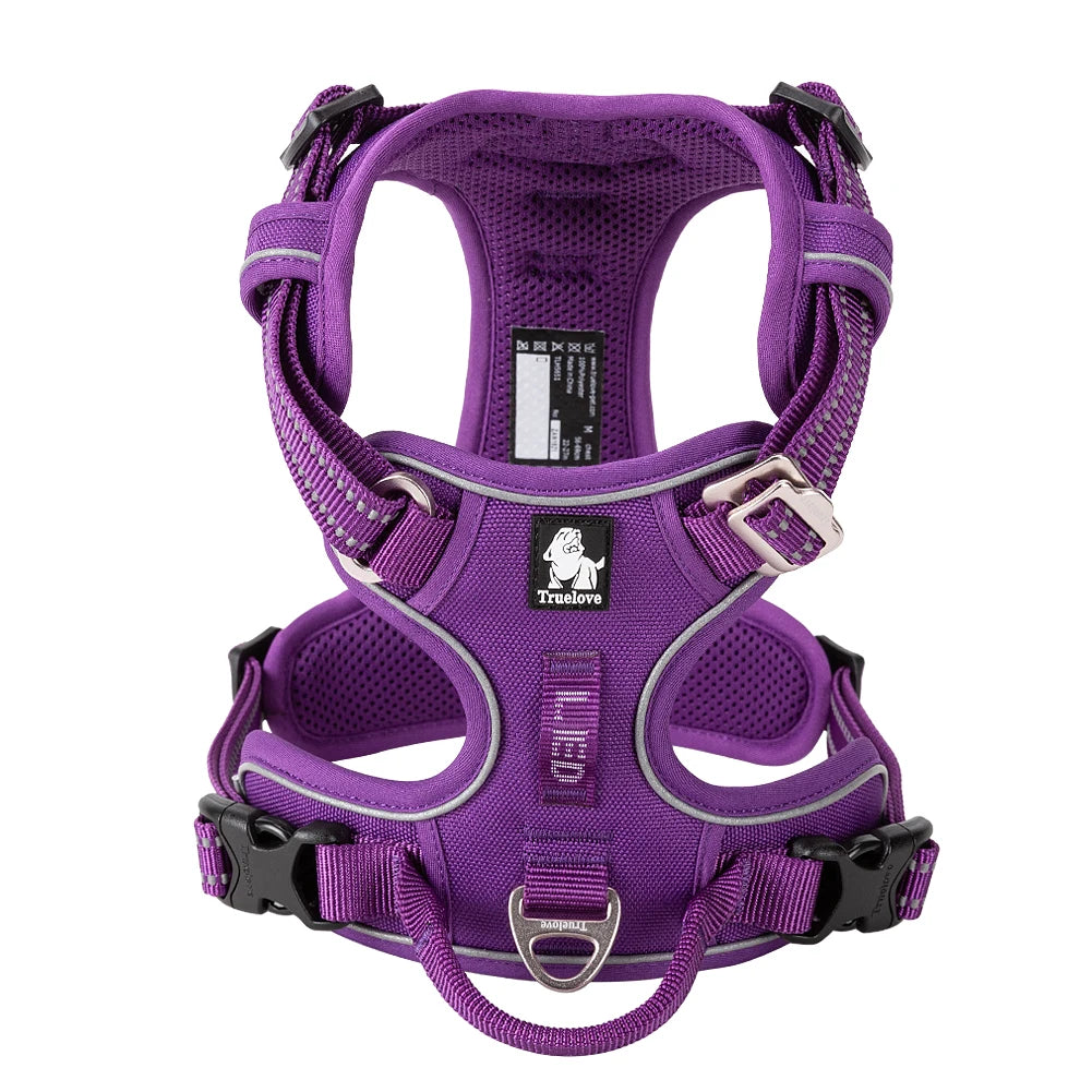 Truelove No-Pull Reflective Dog Harness – Adjustable Breathable Vest for Small, Medium & Large Dogs
