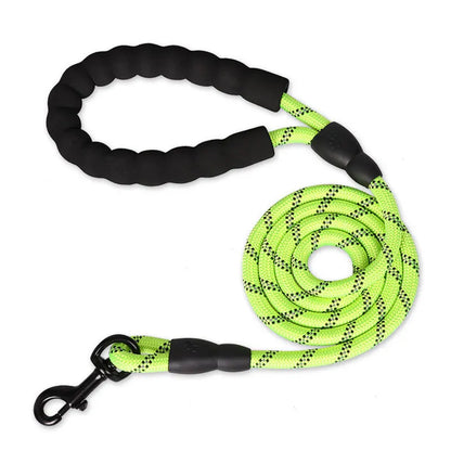 Heavy-Duty Reflective Dog Leash 150/200/300cm – Strong Anti-Pull Lead for Small & Large Dogs