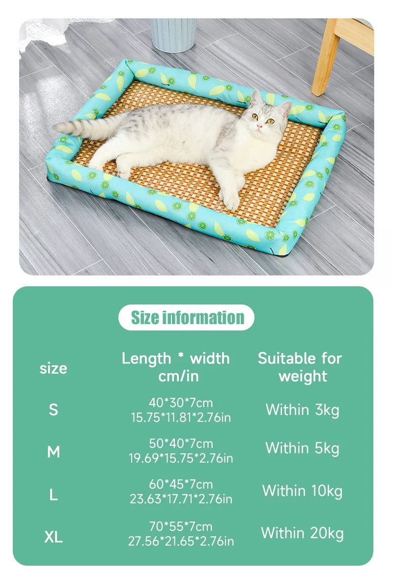 Cooling Pet Bed Mat for Dogs and Cats – Summer Ice Cushion, Comfortable & Wear-Resistant