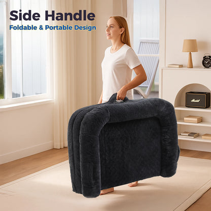 Foldable Plush Dog Sofa Bed – Washable Non-Slip Pet Bed for Large Dogs