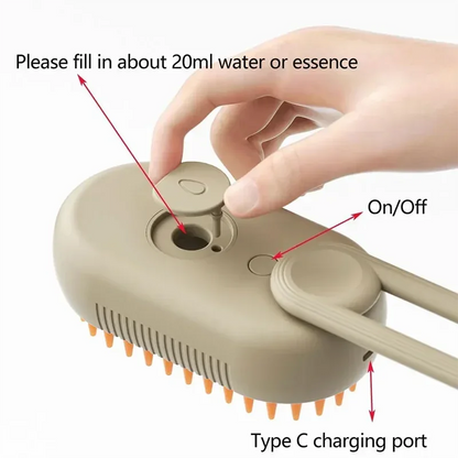 Pet Spray Grooming Comb – Hair Removal Brush with Water Mist for Dogs & Cats