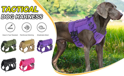 Tactical Dog Harness for Large Dogs – Heavy-Duty Anti-Slip Outdoor Walking Vest