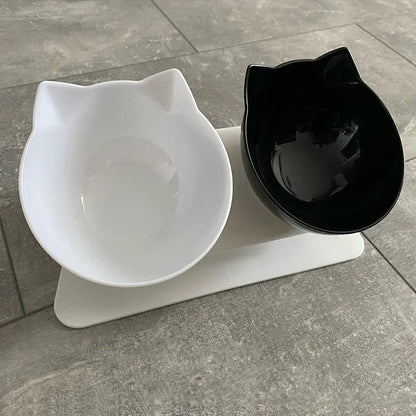 Double Pet Bowl with Stand – Non-Slip Food & Water Feeder for Dogs & Cats