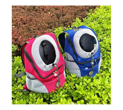 Breathable Pet Carrier Backpack – Adjustable Front Travel Bag with Reflective Strips for Dogs & Cats