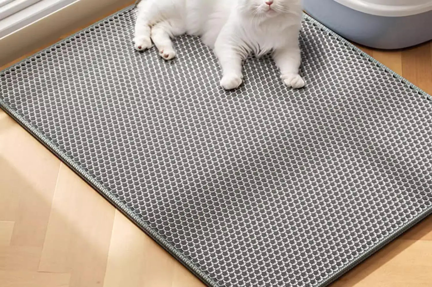Double-Layer Waterproof Cat Litter Mat – Non-Slip, Washable Floor Protector for Pets