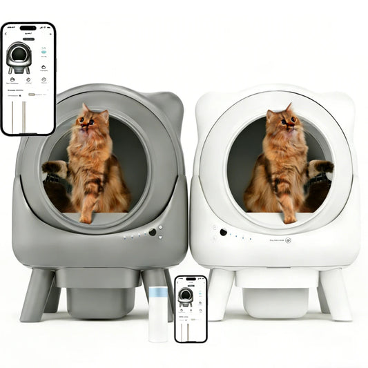Amicura Cura X1 Smart Automatic Self-Cleaning Cat Litter Box with App Control and Splash-Proof Large-Capacity Design