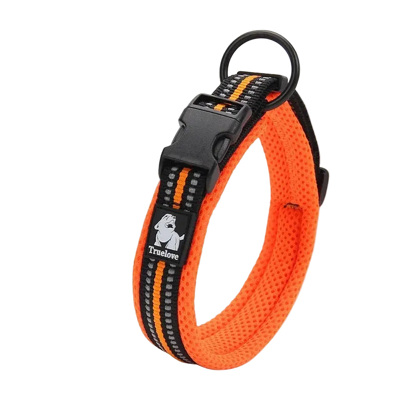 Truelove Reflective Dog Collar – Adjustable Padded Nylon Collar for All Breeds & Sizes