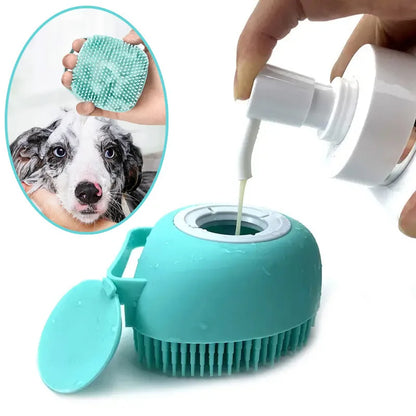 Silicone Pet Bath & Grooming Gloves – Soft Massage Brush for Dogs & Cats