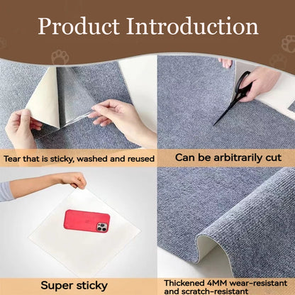 Self-Adhesive Cat Scratch Protector Mat – Trim-to-Fit Furniture & Sofa Guard
