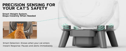 Amicura Cura X1 Smart Automatic Self-Cleaning Cat Litter Box with App Control and Splash-Proof Large-Capacity Design