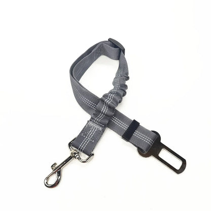 Adjustable Reflective Dog Car Seat Belt Harness – Elastic Shock-Absorbing Travel Safety Strap