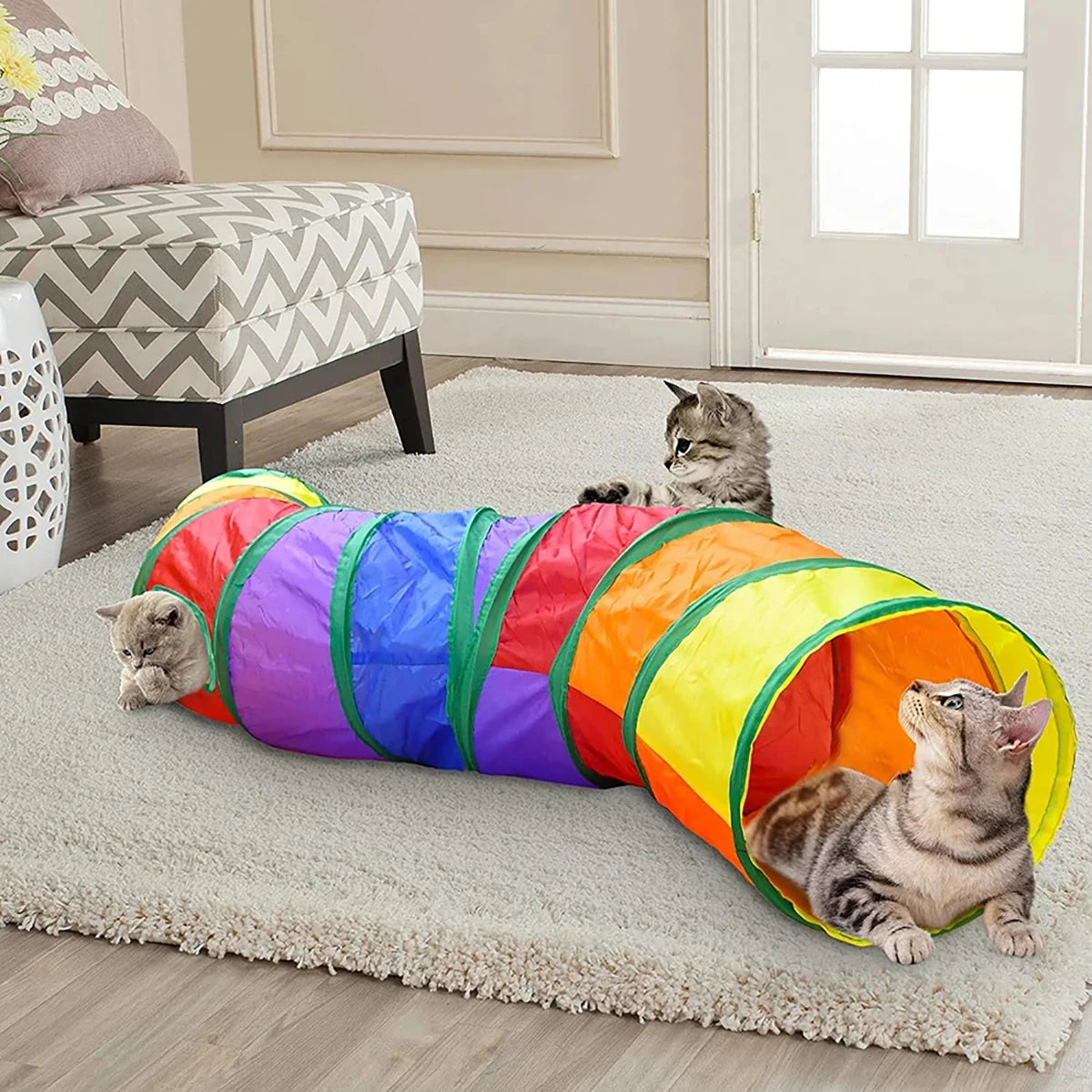 Foldable Cat Tunnel Toy – Interactive Play Tunnel for Kittens & Cats