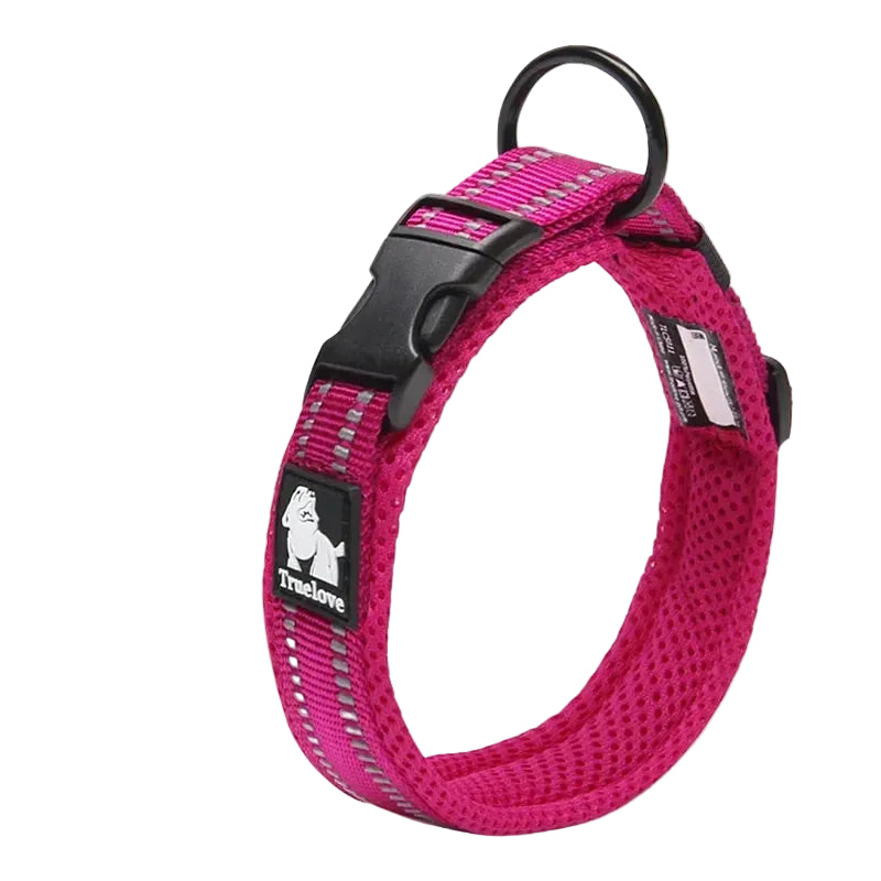 Truelove Reflective Dog Collar – Adjustable Padded Nylon Collar for All Breeds & Sizes