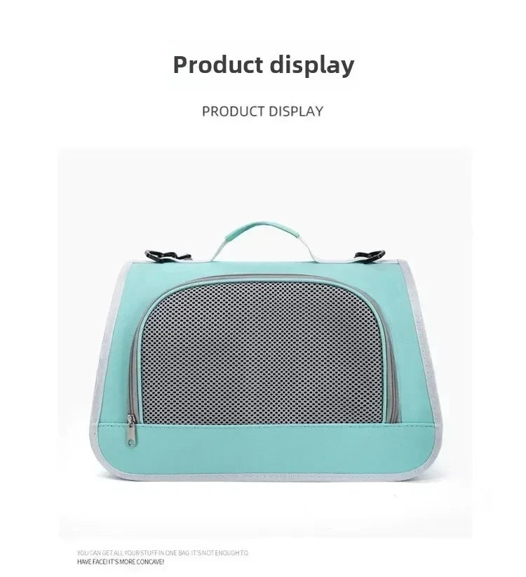 Breathable Pet Travel Bag – Portable Shoulder Carrier for Dogs & Cats, Summer Design