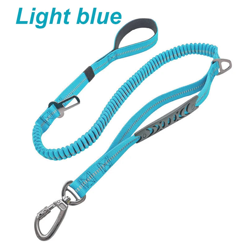 Multifunction Retractable Dog Leash – Reflective Nylon Lead with Car Safety Buckle