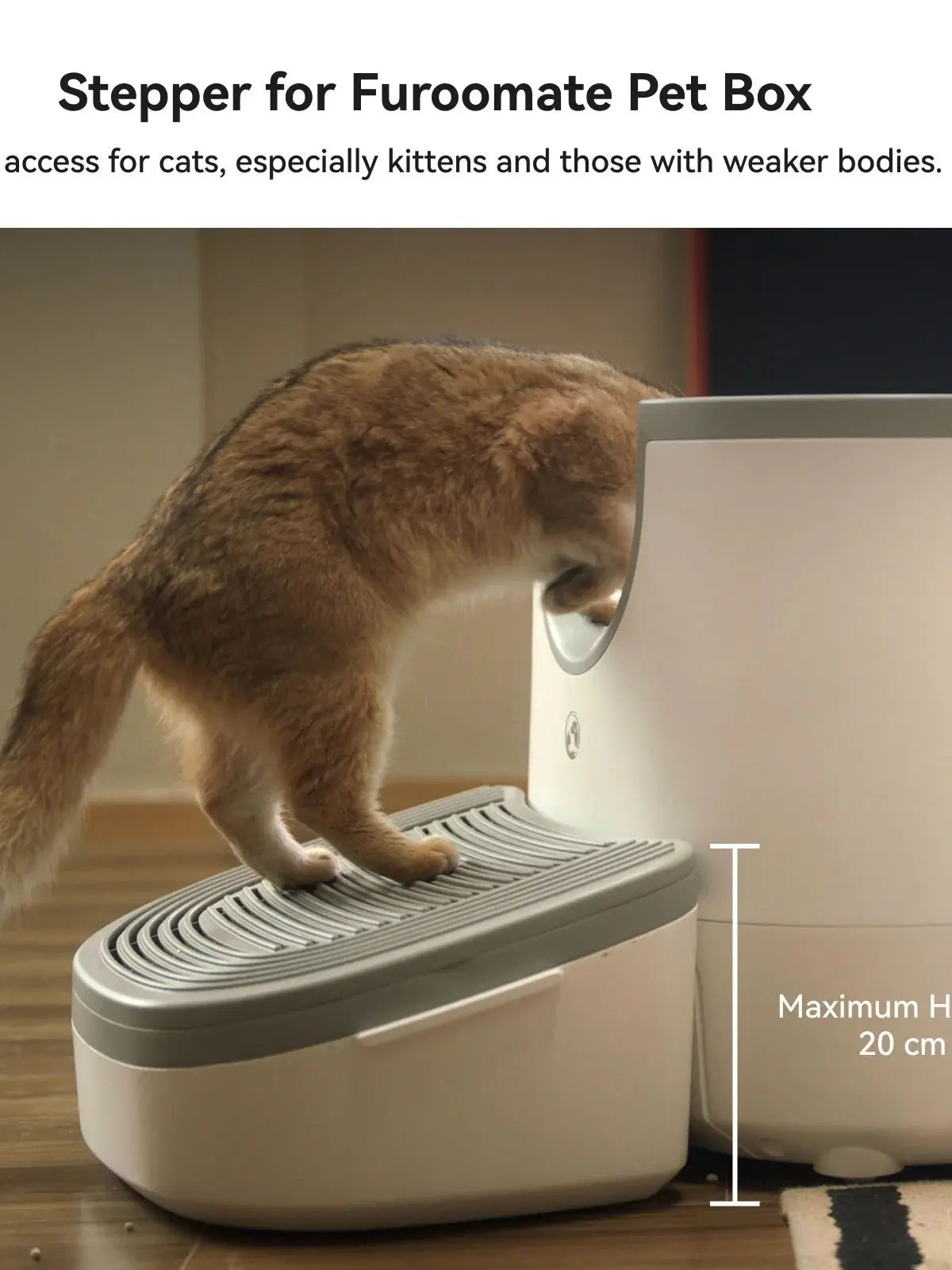 Self-cleaning cat litter box with an open design, advanced safety sensors, and extra-large capacity for multi-cat households. Practical, hassle-free, and ideal for easy daily cleaning.